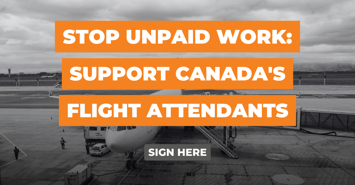 Historic petition to end unpaid work for flight attendants lands