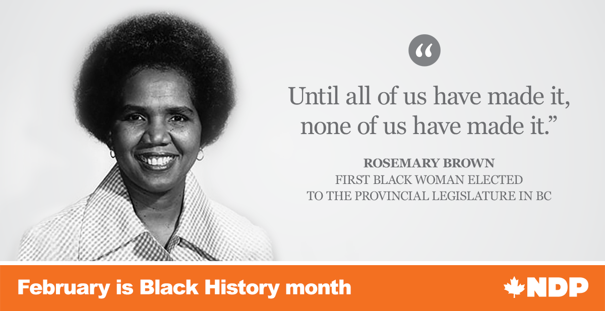 New Democrats join Canadians in celebrating Black History Month